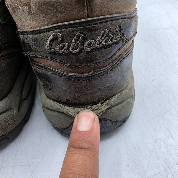 Cabelas Mens Size 10 B Brown Waterproof Leather Hiking Boots Outdoors Hiking - Picture 8 of 14